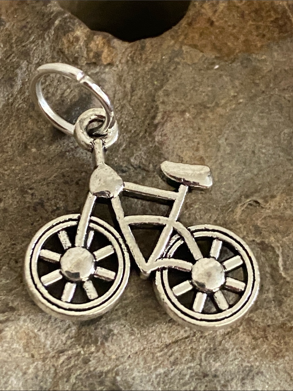 5/$10❤️❤️❤️NEW Bicycle Charm Pendant Silver Tone Zinc Alloy